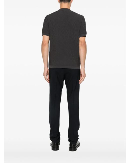 Emporio Armani Black Knitted T-Shirt for men