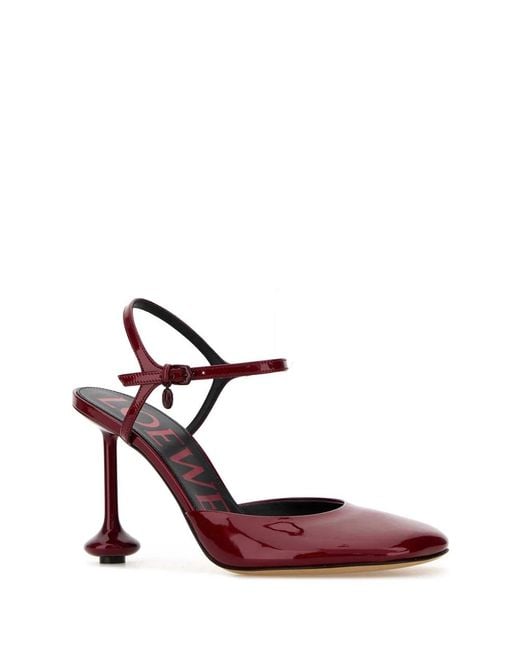 Loewe Red Toy Ankle Strap Pump 90