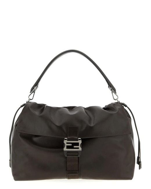 Fendi Black Flux Maxi Messanger' Handbag for men