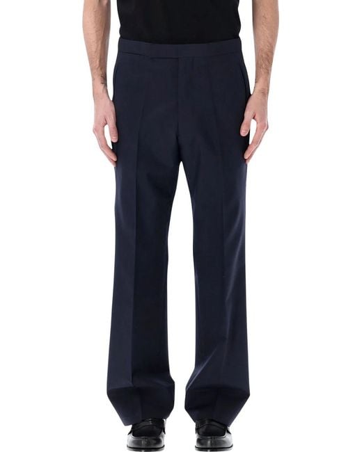 Prada Blue Tailored Mohair Trousers for men
