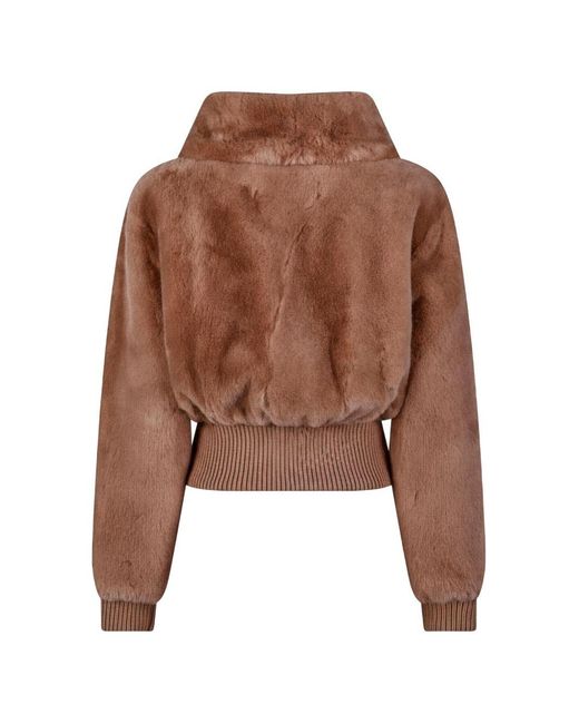 Pinko Brown Polyester Jacket