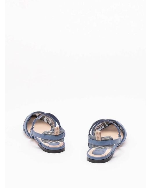 Fendi Blue 'Colibri Lite' Slingback