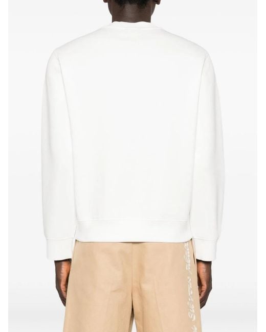 Emporio Armani White Logo Cotton Sweatshirt for men