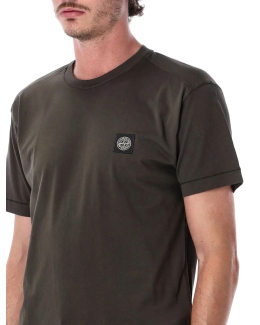 Stone Island Black Patch Tee for men