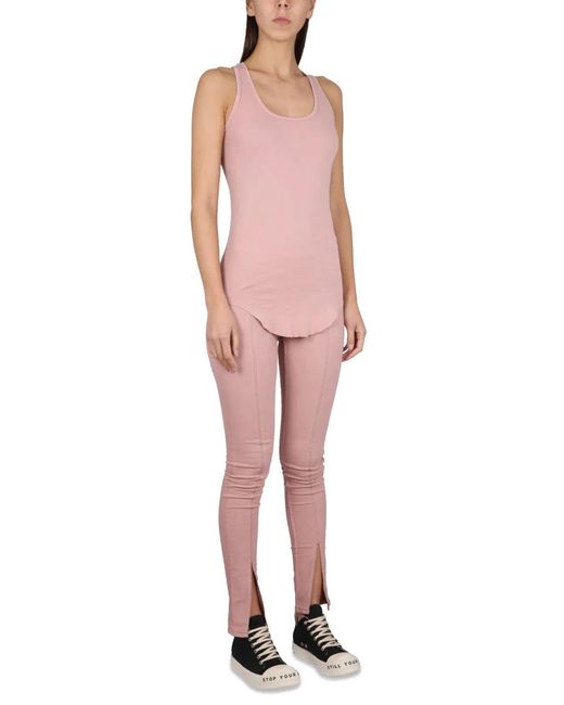 Rick Owens Pink Denim Leggings