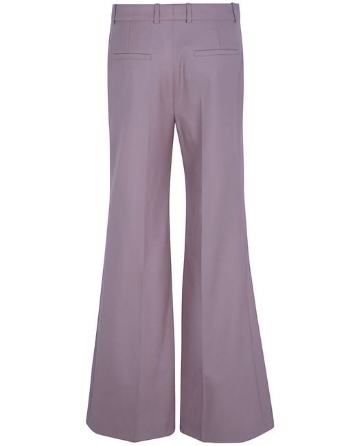 Chloé Purple Flare Leg Trousers