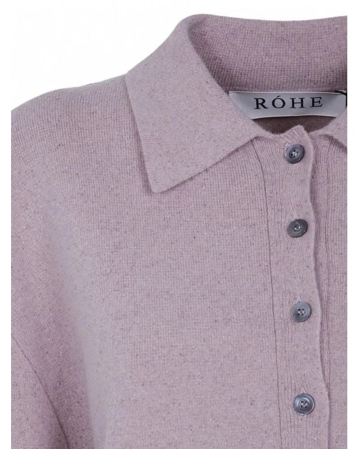 Rohe Purple Melange Wool Tee Shirt
