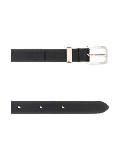 Jil Sander White Rectangle Belt 2 Cm