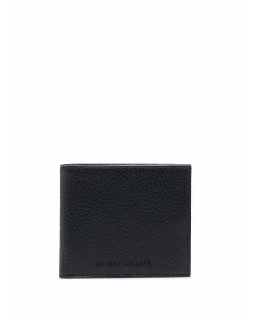 Emporio Armani Black Leather Bifold Wallet for men