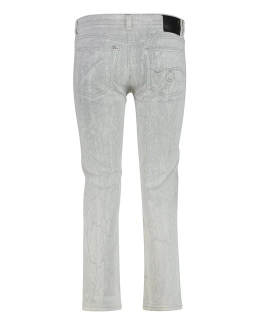 R13 Gray Straight Leg Jeans