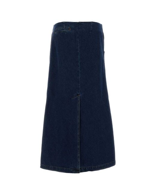 Magda Butrym Blue Denim Skirt