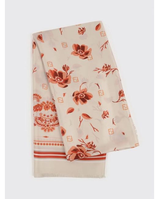 Fendi Pink Classic Bandana Print Square Scarf 180X180