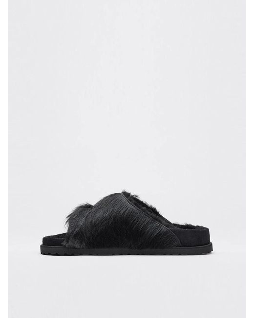 Birkenstock White Zurich Shearling Fur Sandal