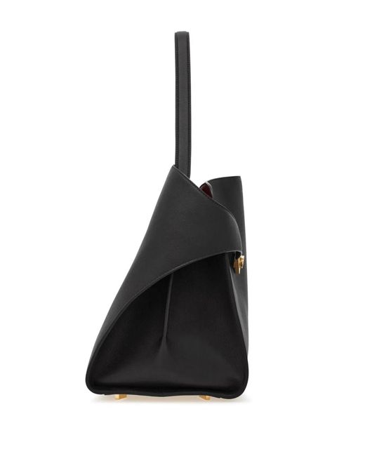 Ferragamo Black Hug Medium Leather Shoulder Bag