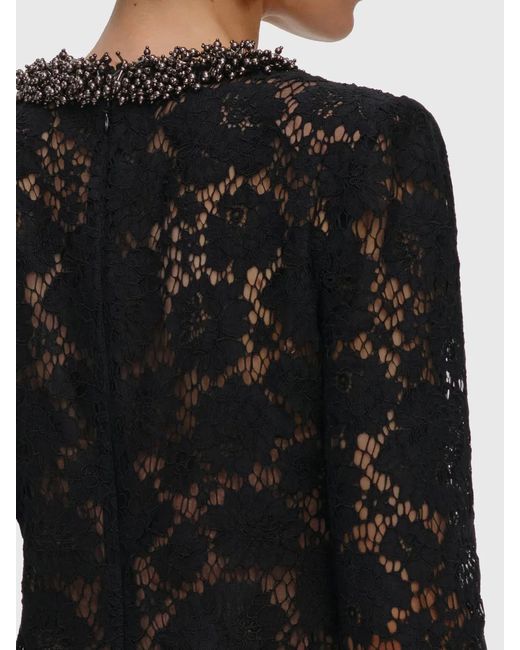 Self-Portrait Black Self Portrait Mini Lace Dress