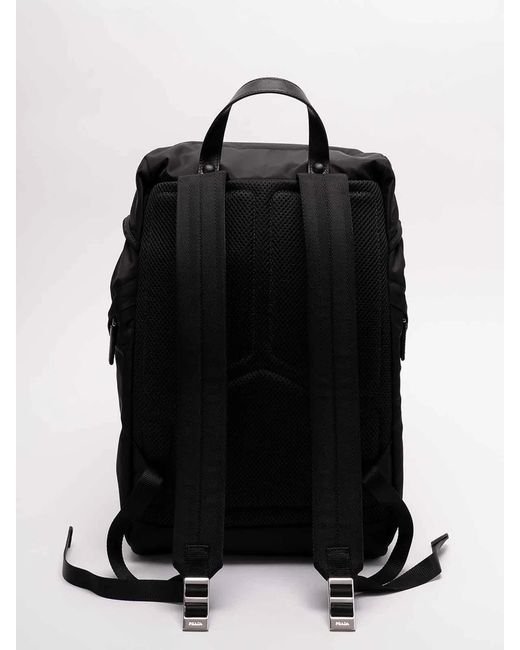 Prada Black Leather Backpack for men