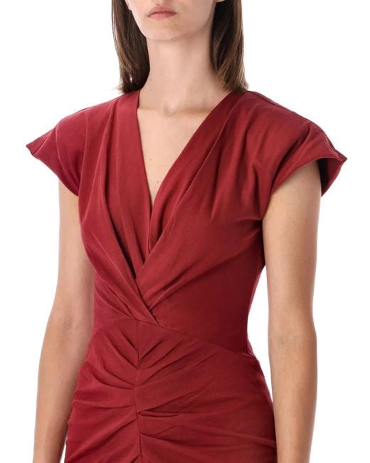 Isabel Marant Red Nadra Wrap Dress
