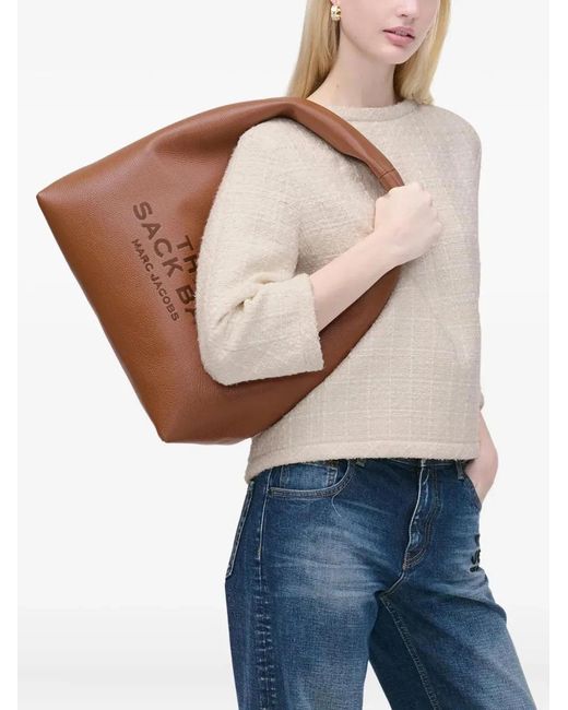 Marc Jacobs Brown The Sack Leather Handbag