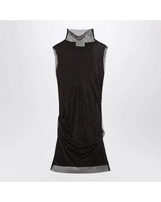 Max Mara Black Mesh Mini Dress By
