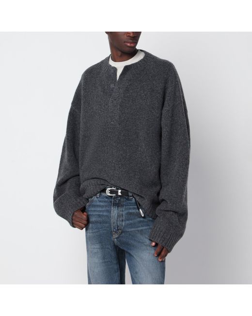 Represent Black Dark Wool-Blend Sweater for men