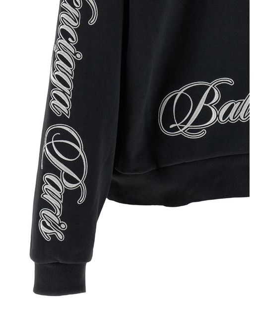 Balenciaga Blue 'Cursive' Hoodie