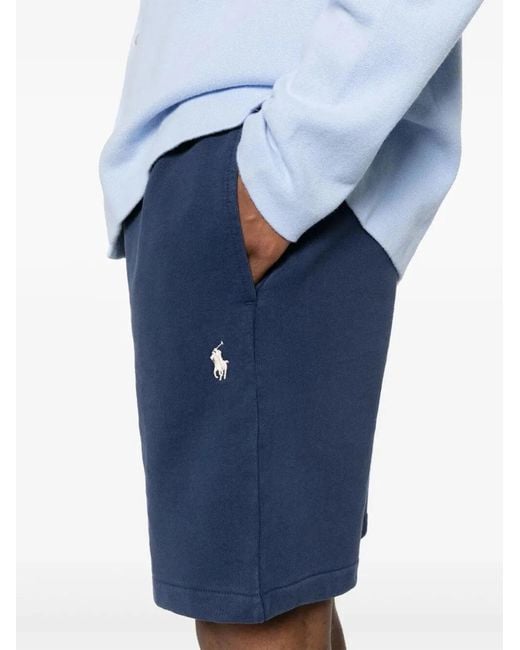 Polo Ralph Lauren Blue 16.5 Cm Loopback Fleece Short for men