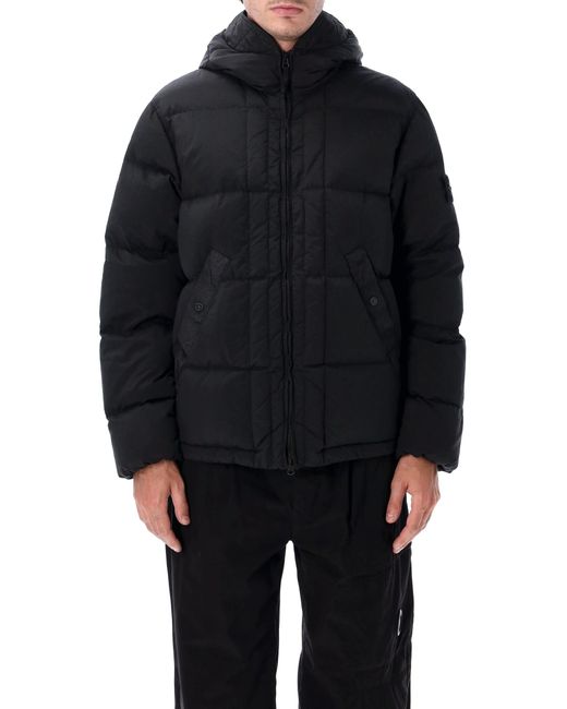Stone Island Blue Nylon Metal Down Jacket for men