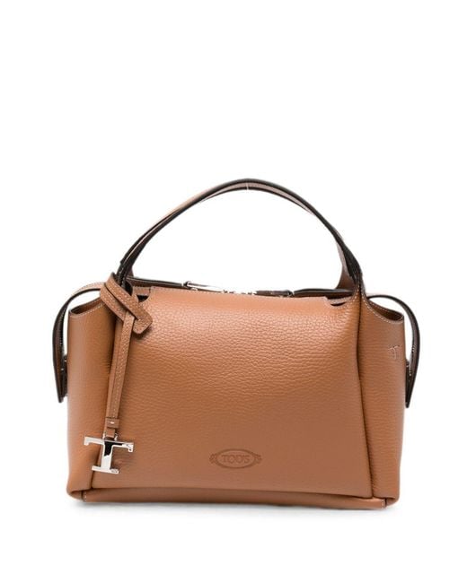 Tod's Brown T Timeless Mini Handbag
