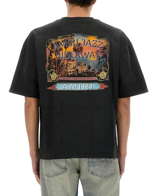 Amiri Black Jazz Hideaway T-Shirt for men