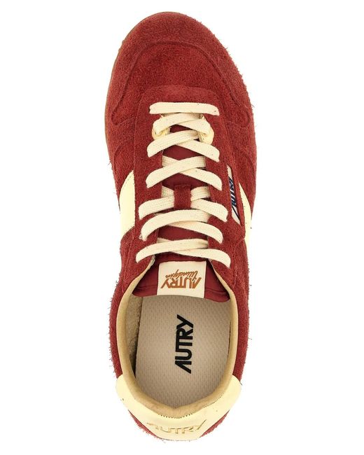Autry Red 'Windspin' Sneakers for men
