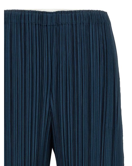 Pleats Please Issey Miyake Blue 'Mellow Pleats' Pants