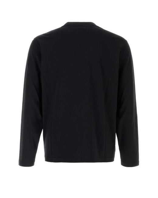 Autry Black 100% Cotton Crewneck T-Shirt for men