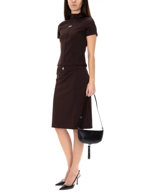 Courreges Brown Courregès Polyester Skirt