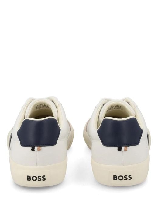 Boss White Sneaker With Logo for men