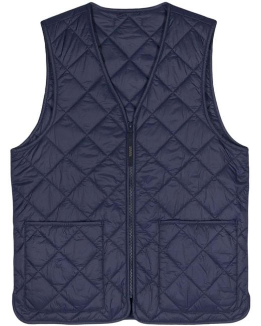 Baracuta Blue Miller Quilted Vest for men