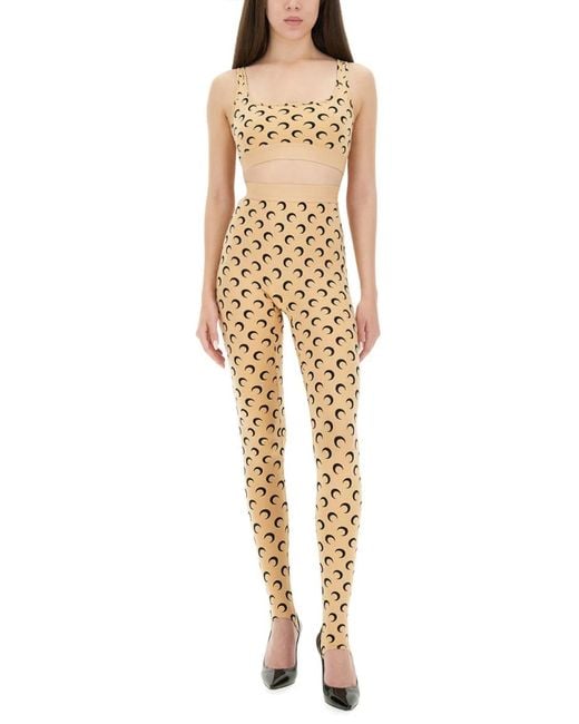 MARINE SERRE Natural "Moon" Leggings