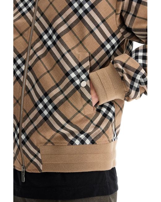 Burberry Brown Embroidered Polyester Blend Bomber Jacket for men