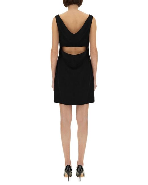 Givenchy Black Cowl-Back Crepe Minidress