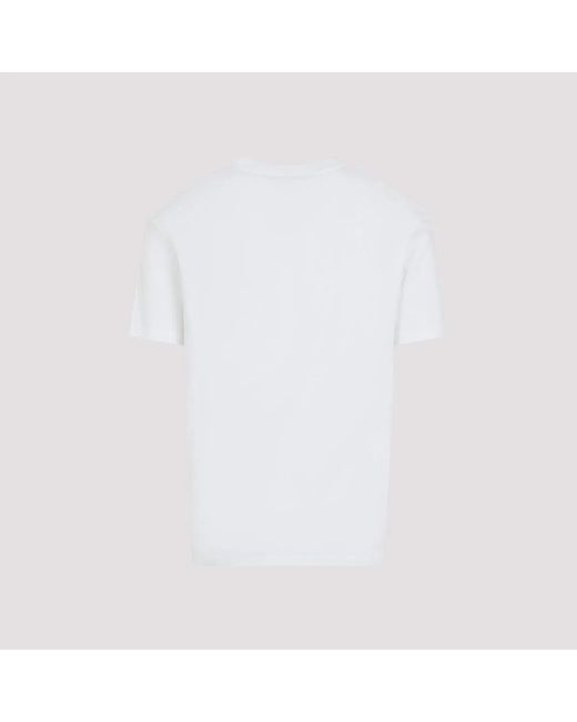 Valentino White Cotton T-Shirt for men