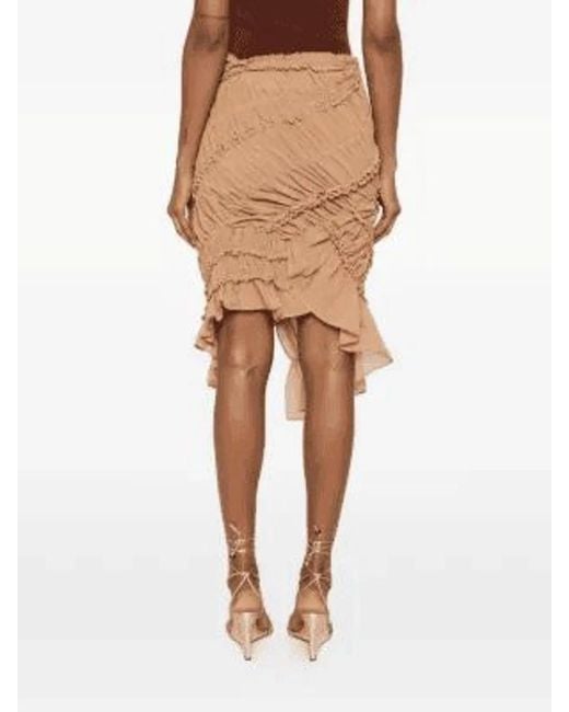Magda Butrym White Ruffled-Embellishment Midi Skirts