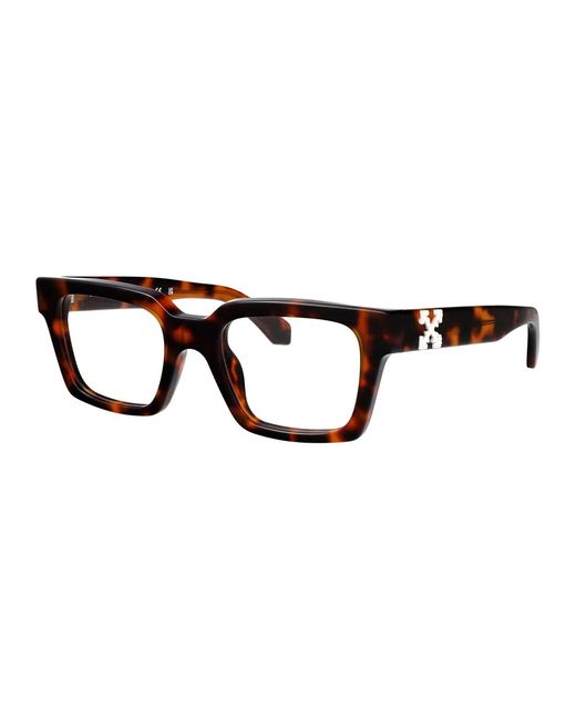 Off-White c/o Virgil Abloh Black Shiny Havana Acetate Glasses