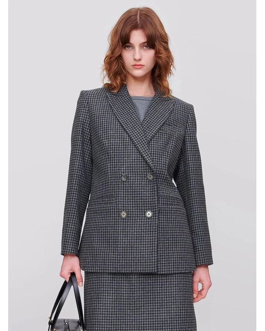 A.P.C. Gray Lucy Double Breasted Blazer