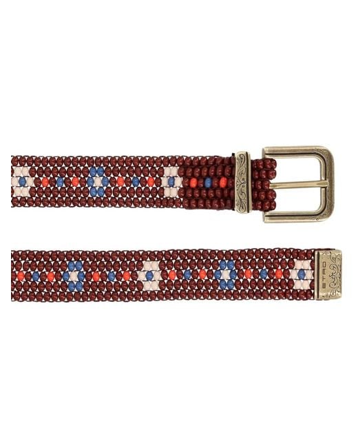 Etro Red Beaded Belt