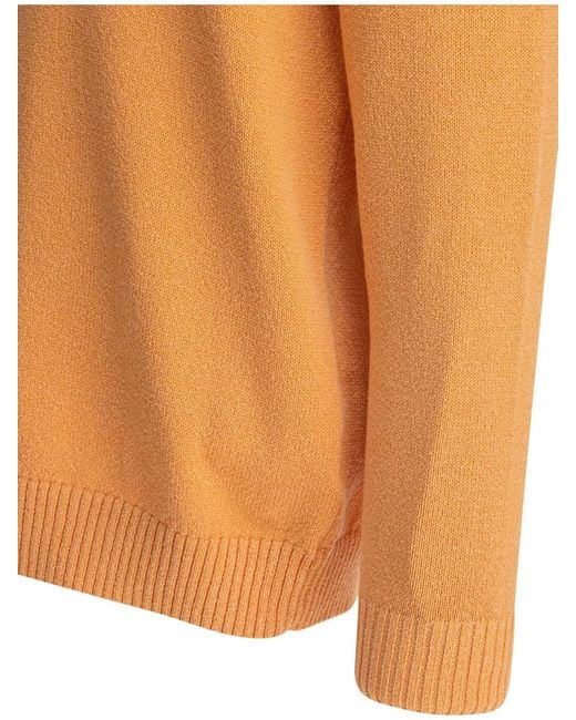 Beams Plus Orange "Lily Yarn" Sweater for men
