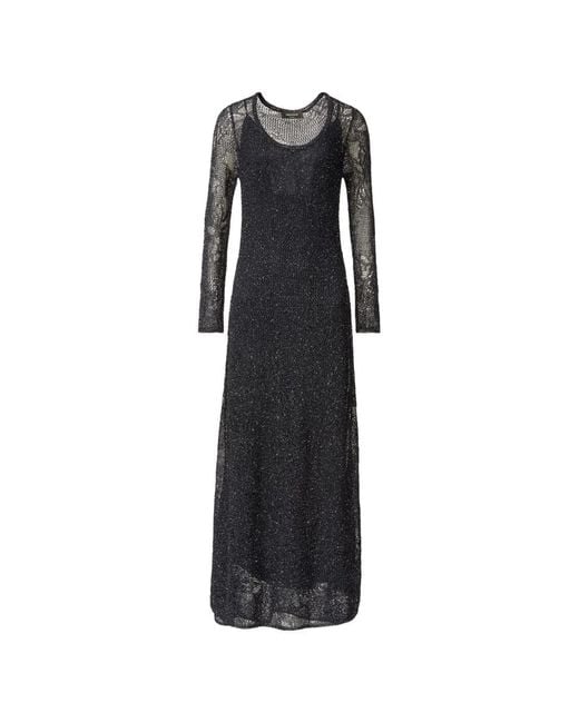 Fabiana Filippi Black Lace Long Dress