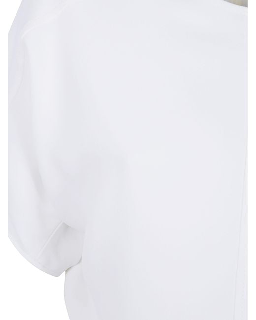 Victoria Beckham White "Eleanor" Midi Dress