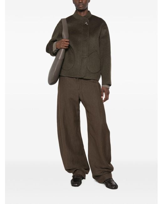 Soeur Green Wool Nylon Coat