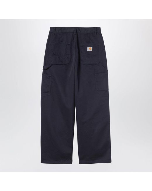 Carhartt Blue Brockman Dark Cotton Twill Pants for men
