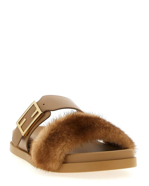 Fendi Brown Feel' Slides
