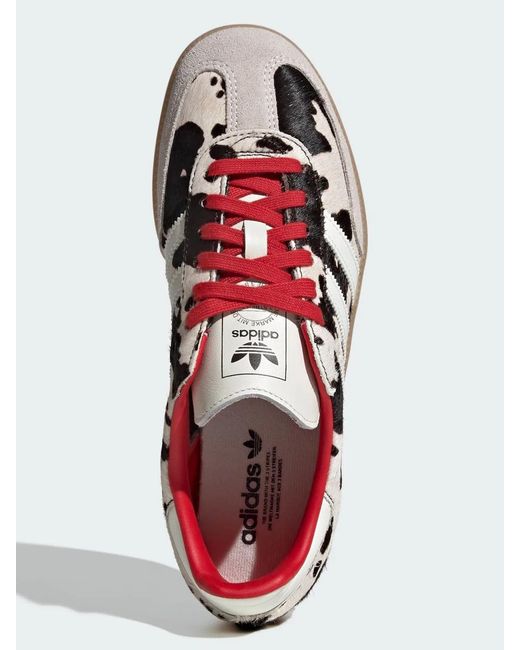 Adidas Originals White Samba Og Calf Hair Sneakers